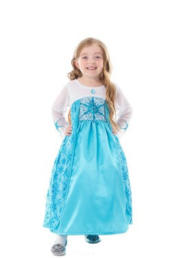 Fato de Ice Princess de cetim para menina