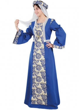 Disfraz de Princesa Medieval Azul para mujer