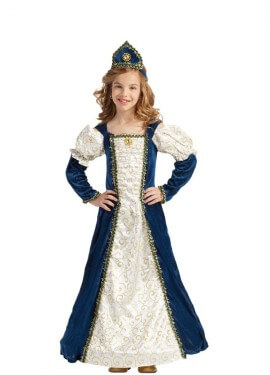 Blue Medieval Princess Costume for Girl