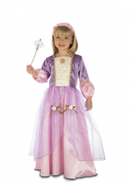 Costume da Principessa medievale viola per bambina