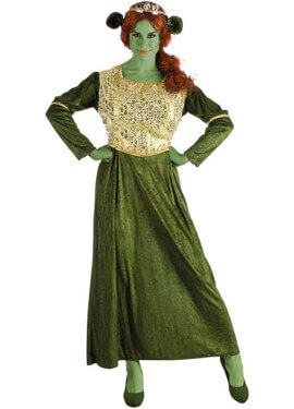 Fato de Princesa Ogra verde para mulher