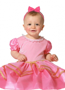 Soft pink princess costume for baby