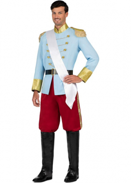 Sky Blue Prince Fairytale Costume for Men