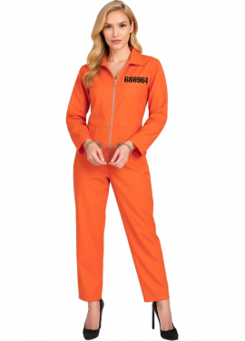 Orange Prisoner Costume for Women