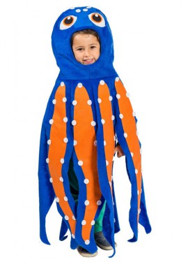 Interrupción Agotamiento eterno Disfraz de Pulpo azul y naranja para niño