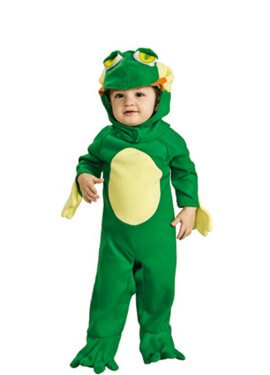 Fato de sapo para bebês de 6 a 12 meses