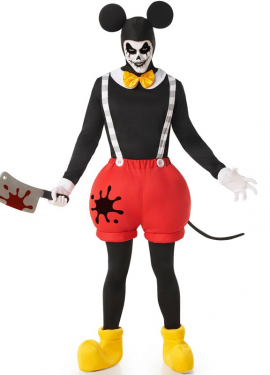 Fato de rato de desenho animado masculino