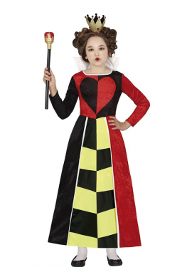 Red Queen of Hearts costume for girls