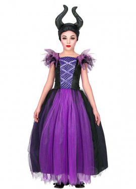 Evil Queen Costume with Headpiece for Girls