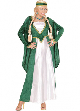 Green Velvet Renaissance Queen Costume for Women