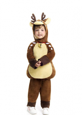 Brown Reindeer Costume with Jingle Bell for Baby and Kids