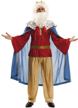 Disfraz de Rey Mago azul en talla M-L Disfraz de Rey Mago azul en talla M-L