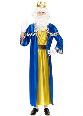 Disfraz de Rey Mago azul para hombre