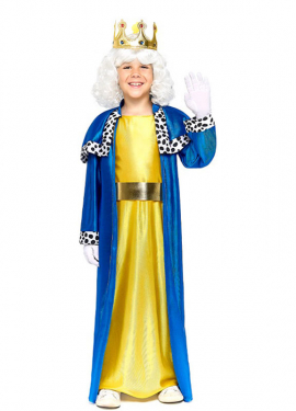Disfraz de Rey Mago azul para niño