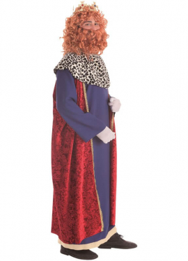 Blue and Red Wizard King costume for men