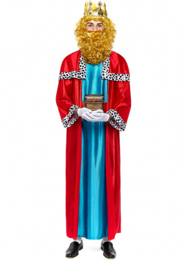 Disfraz de Rey Mago roja para hombre