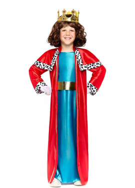 Disfraz de Rey Mago roja para niño