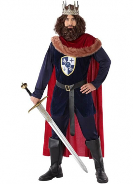 Red Medieval King costume for men