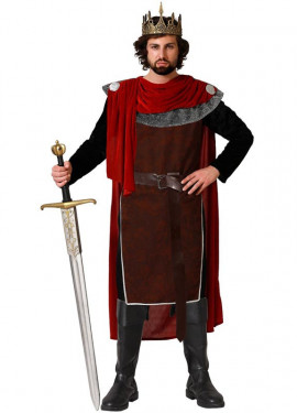 Red Medieval King Costume for Men