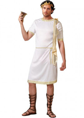 White Roman costume with gold details for men