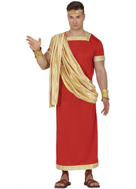 Red and gold Roman costume for men