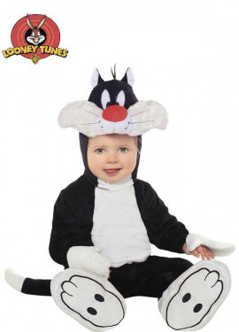 llegada Vicio Amplificar Disfraz de Silvestre de los Looney Tunes con capucha para bebé