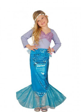 Costume Principessa Sirena Bambina Vestito Principessa Feste