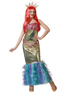 Multicolor Mermaid Costume for Women