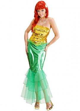 Disfraz de Sirena Verde para infantil