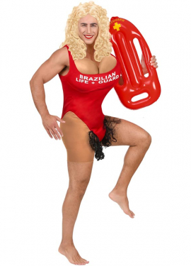 Men's Hairy Brazilian Lifeguard Costume