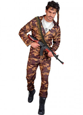 Disfraz de Soldado Camuflado marrón para hombre
