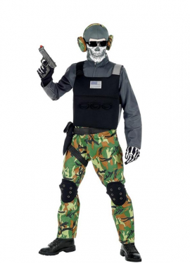 Skeleton Soldier Costume for Boys