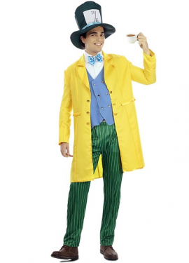 Yellow Hatter Costume for Men