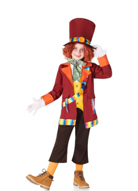 Burgundy Mad Hatter Costume for Boys