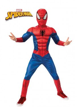 Black Line Muscle Spiderman Costume for Boys