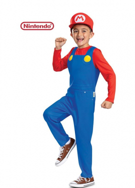 Super Mario costume with hat for kids