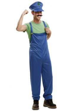 Fato de Super Encanador verde para homem