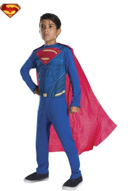 Superman Justice League Opp Costume with Cape for Boys