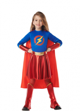 Superwoman costume with cape for girls