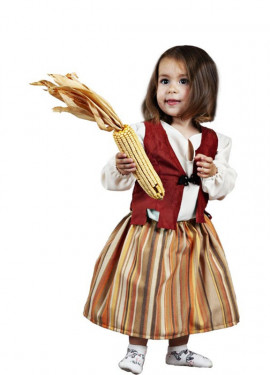 Brown Medieval Innkeeper Costume for Baby and Girl