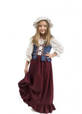 ▷ Costume Albergatrice medievale per bambina