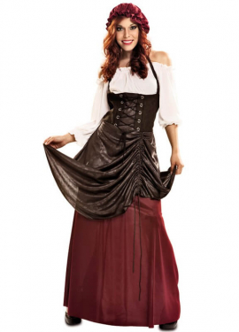 Medieval tavern keeper costume for women