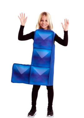 Blue Tetris costume for children