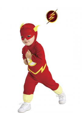 vídeo Milagroso Recuento Disfraz de The Flash con gorro para bebé