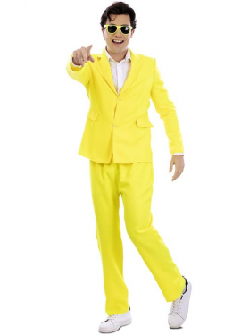 Men's Yellow Neon Suit Costume