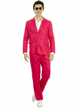 Men's Pink Neon Suit Costume