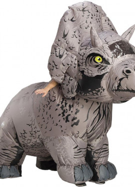 Adult Grey Inflatable Triceratops Costume