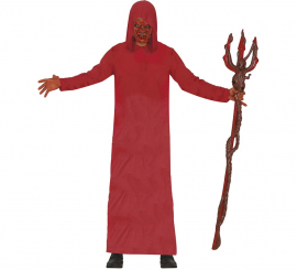 Adult Red Hooded Demon Robe Costume