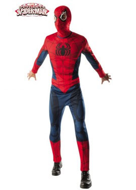  Disguise Disfraz de Marvel The Amazing Spider-Man de lujo para  adulto, Rojo/Azul/Negro : Ropa, Zapatos y Joyería