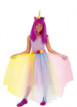 Costume pigiama da unicorno Uri con cappuccio e ali per bambina